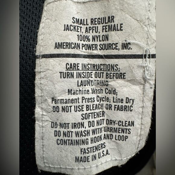 US Army Military Jacket Windbreaker Small Physical Fitness Black Yellow Female - Picture 4 of 4